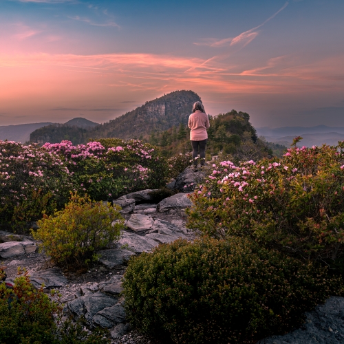 Linville Gorge Chimneys Sunset