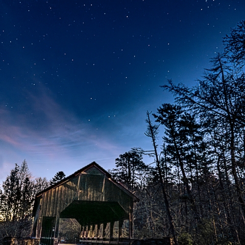 Covered Bridge Under the Stars