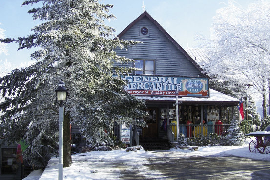 Supply Central Pick up the necessities you left behind (that could be a sled or gloves, in this case), or grab lunch at Fred’s General Mercantile in Beech Mountain.