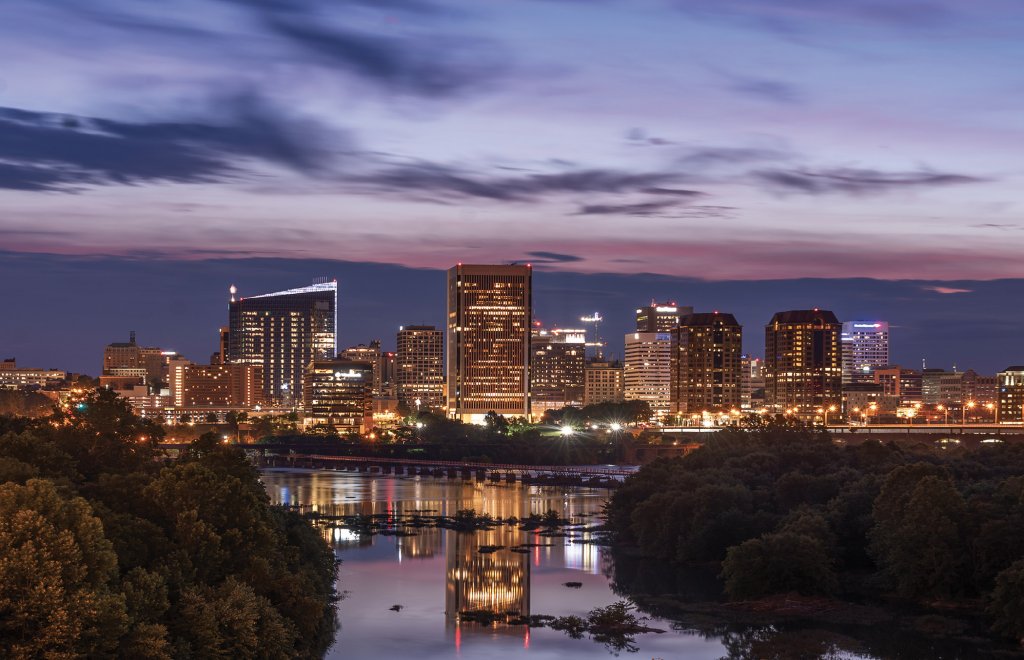 Rebuilt Richmond’s glittering city skyline outshines a past once clouded by the Confederacy.