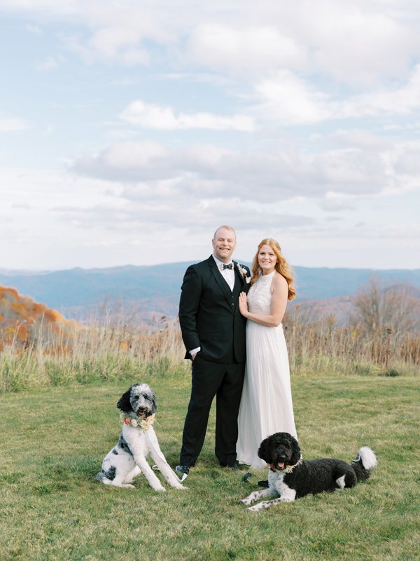 The couple with their two pooches.