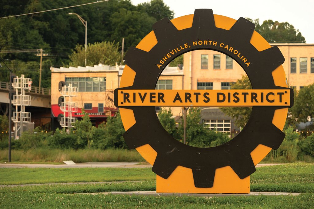 The River Arts District is directly next to one of Western North Carolina’s major waterways, the French Broad.