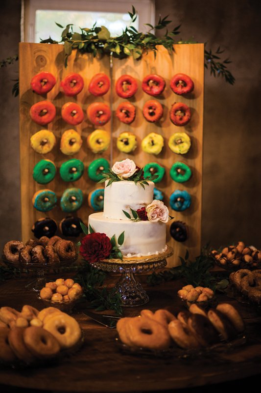 Rainbow-hued donuts were served in addition to the favorite classics.