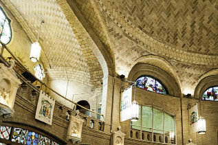 One of the architect’s last projects was the Basilica of St. Lawrence in Asheville, which he asked to design when he saw that the city’s Catholic congregation had outgrown a prior building. The church is also Guastavino’s final resting place.