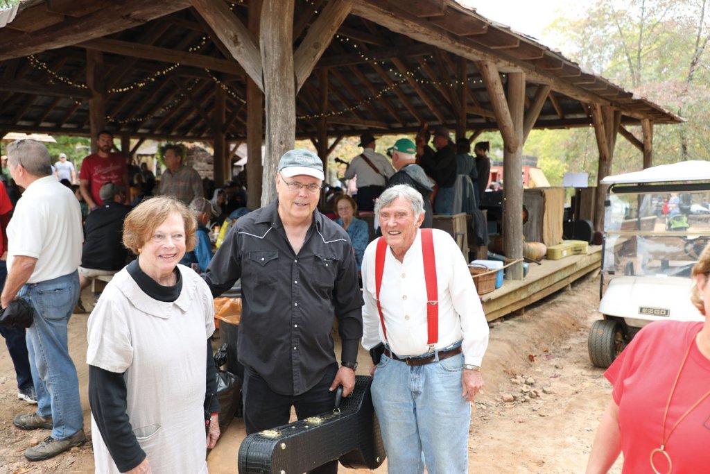 Becky Hart, musician David Holt, and Dr. Bob Hart