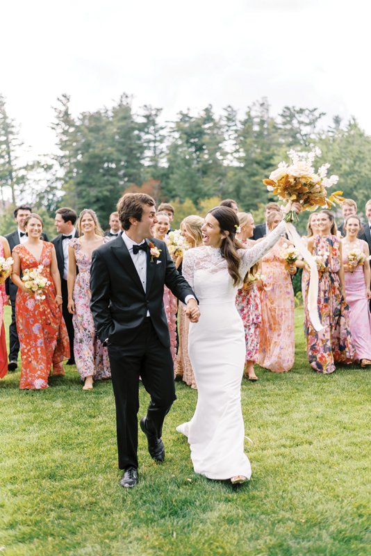 Newlyweds Jimbo and Maddie celebrate their nuptials with friends at Blowing Rock Country Club.