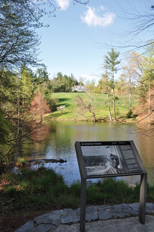 Front Lake overlooks the Sandburg Historic Site, complete with interpretive signage of the area’s significance.