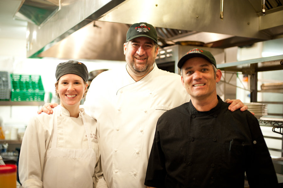 Chef French (center) with the Pack&#039;s Tavern team