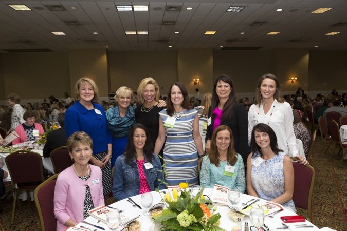 Standing: Cynthia Breyfogle, Sue Fazio, Meridith Elliot Powell, Laura Webb, Kim Peone and Clary Powell; Seated: Janet Cone, Leah Wong Ashburn, Vicky Scott and Marlene Clevenger