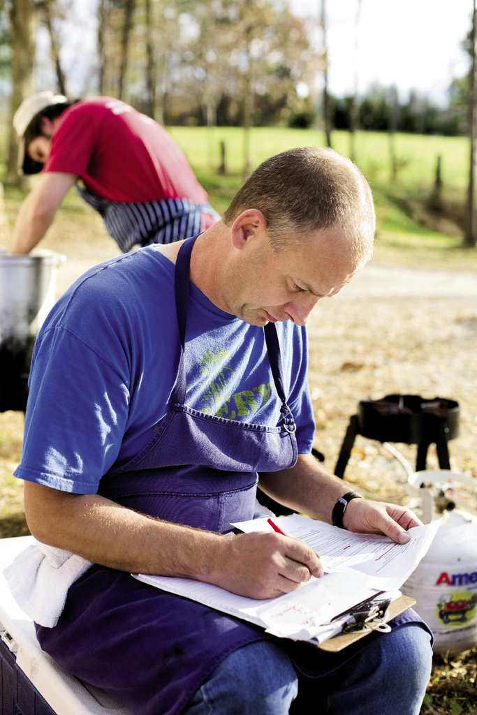 John Fleer created the menu for Preserve, held in September at Gaining Ground Farm.