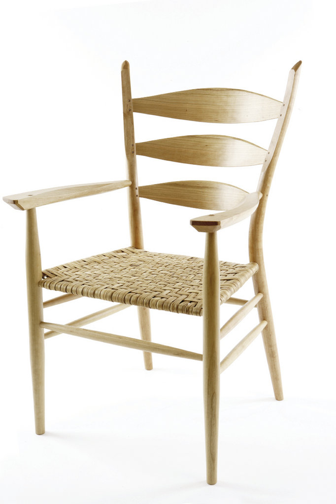 The chairmaker is known for evolving the classic ladderback form. Photograph by Michael Traister