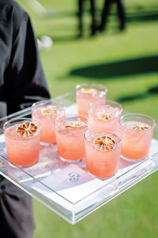 Prickly pear margaritas were a nod to their Sedona proposal.