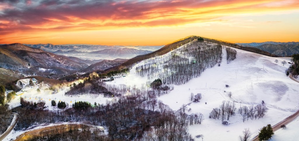 Cataloochee Ski Area is home to many fun winter sports activities, including slopes for skiiers and snowboarders as well as a tubing run for an easier thrill. Courtesy of Cataloochee Ski Area.