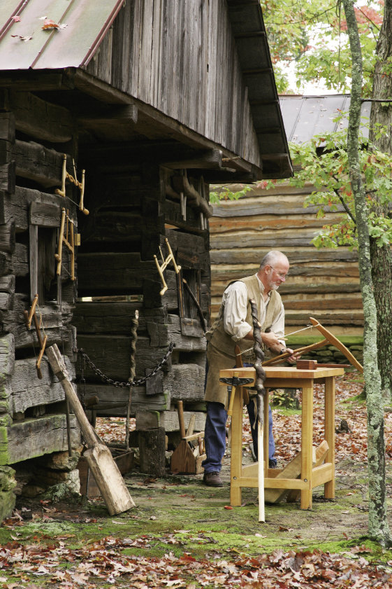 Hart Square springs to life every year during the fourth weekend in October, offering dozens of demonstrations, including the making of traditional bow saws.