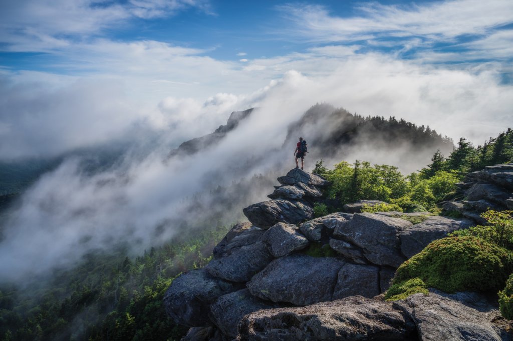 Grandfather Mountain State Park is one of the best options for backcountry camping since most of its trails and campsites are open after Hurricane Helene. This massive mountain is also home to the famous Mile-High Swinging Bridge and a renowned nature museum complex operated by the Grandfather Mountain Stewardship Foundation.
