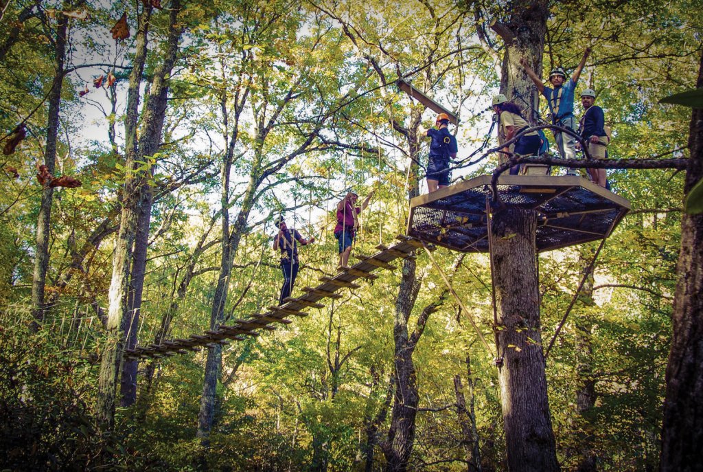 A zipline tour with High Gravity Adventures is a great way to get an up-close view of Boone’s vivid fall colors.