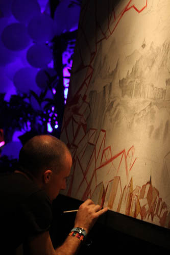 Live painting during Mountain Oasis Electronic Music Summit