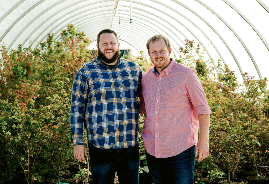 Plant Kingdom, from their nursery in Flat Rock, brothers Matt (left) and Tim Nichols run one of the largest Japanese maple tree operations in the country, propagating and shipping more than 1,000 cultivars.