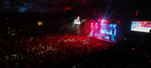 Bassnectar performs on opening night of the Mountain Oasis Electronic Music Summit.