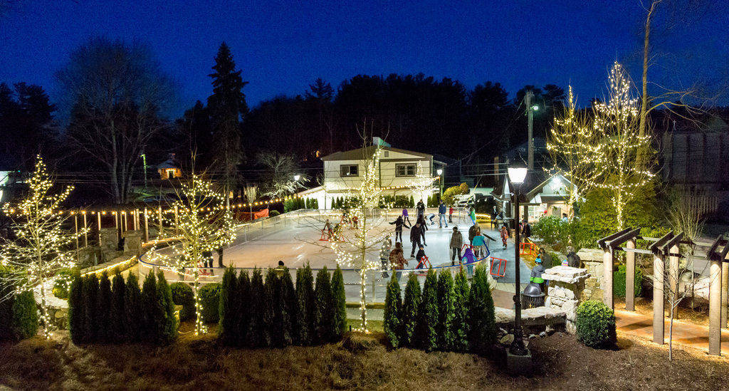 Located a block off Main Street, the town ice rink welcomes skaters for its fifth season starting November 7 and running through March 1. It costs $5 to skate the night away (Thursdays through Sundays, except holidays). Learn more at highlandsnc.org or by calling (828) 526-2118.