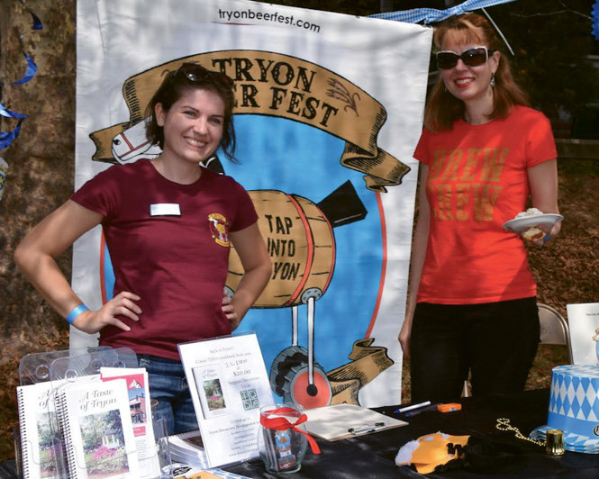 Jamie Carpenter and Kim Nelson spread the word about Tryon’s beer and culinary events.