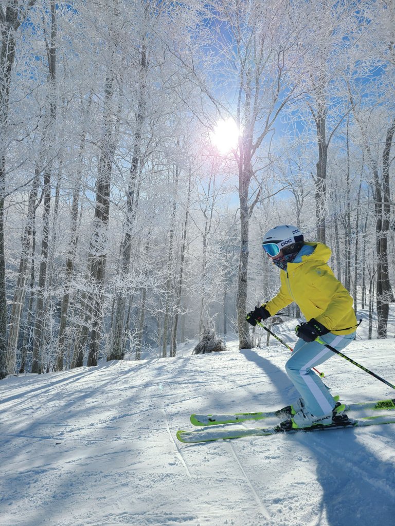 From freshly groomed “corduroy” to sunny, sugary snow, WNC slopes like Sugar Mountain are a national force in the snow sports industry. Photograph by Kimberley Jochl.