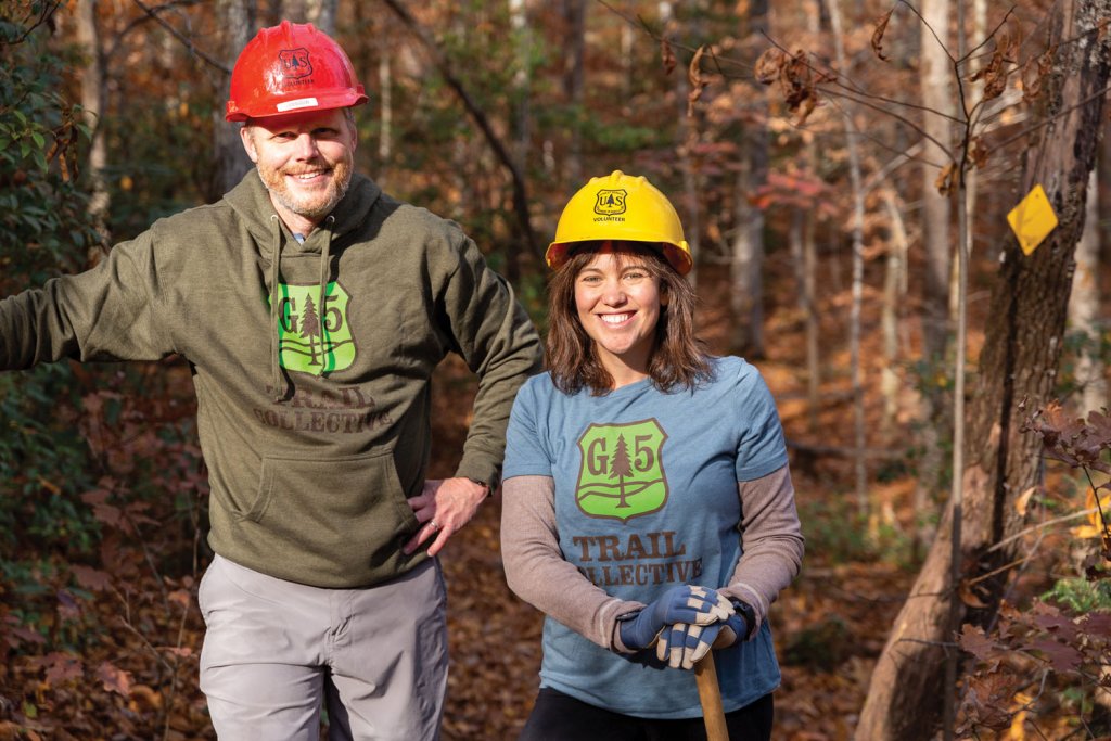 Camp Grier’s executive director Jason McDougald and Lisa Jennings with the US Forest Service.