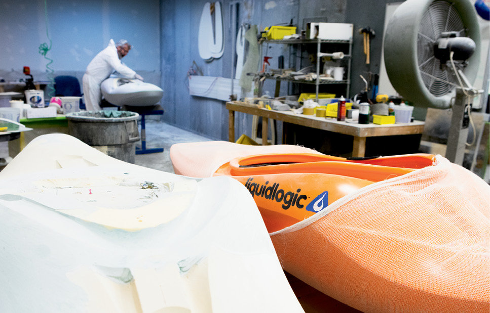 At its Fletcher factory, Liquidlogic manufactures more than 40 models of watercraft.