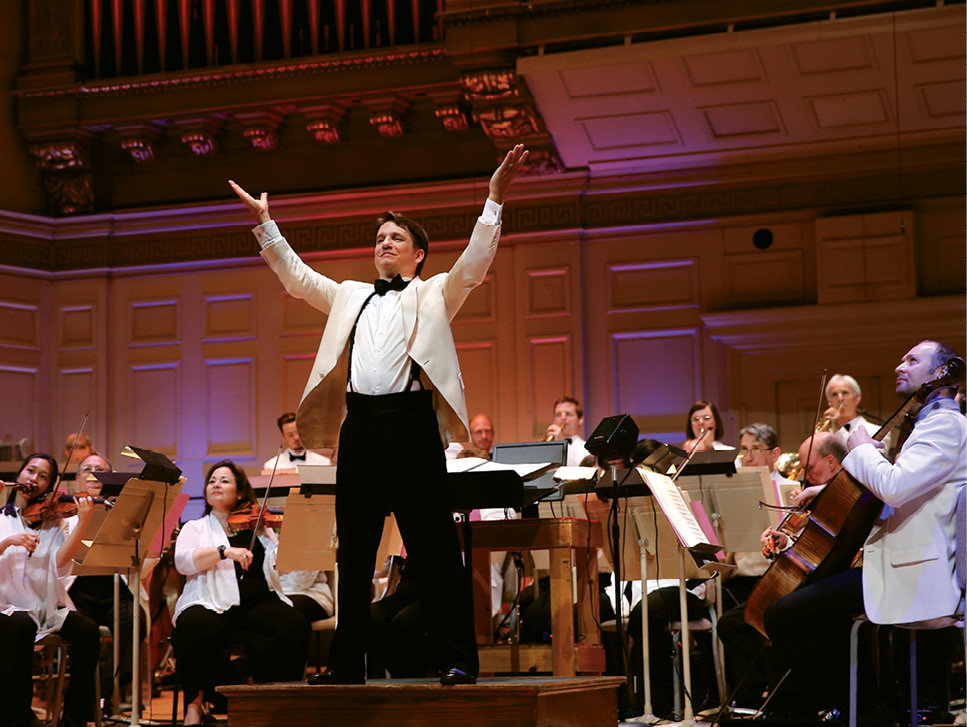 In the Spotlight: When he isn’t spending summers in Brevard, Lockhart conducts the Boston Pops Orchestra (shown) and is principal conductor of the BBC Concert Orchestra.