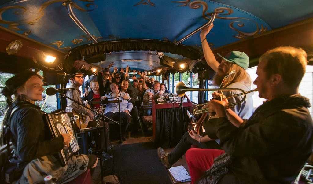 2. If you like music, alcohol, and parties on wheels, hop on the Band &amp; Beer Bus Tour.