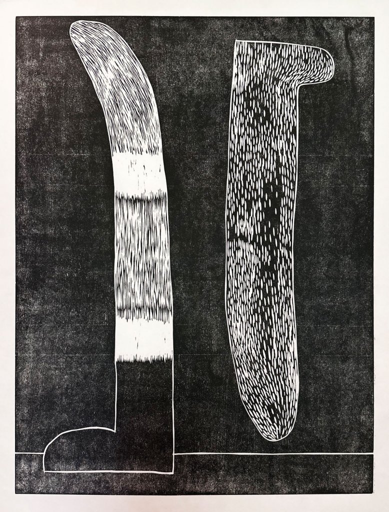 &#039;Limbo&#039; a Japanese linocut