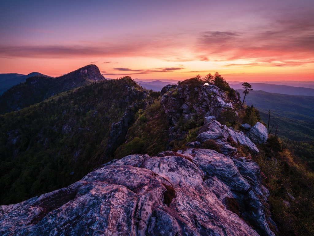 Linville Gorge is one of the best places in WNC to watch the sunrise.