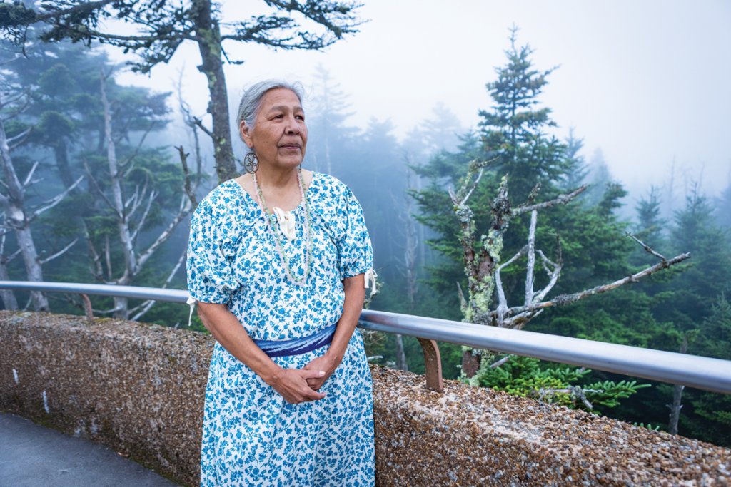 Mary Crowe pictured along the summit to the Clingmans Dome Observation Tower.