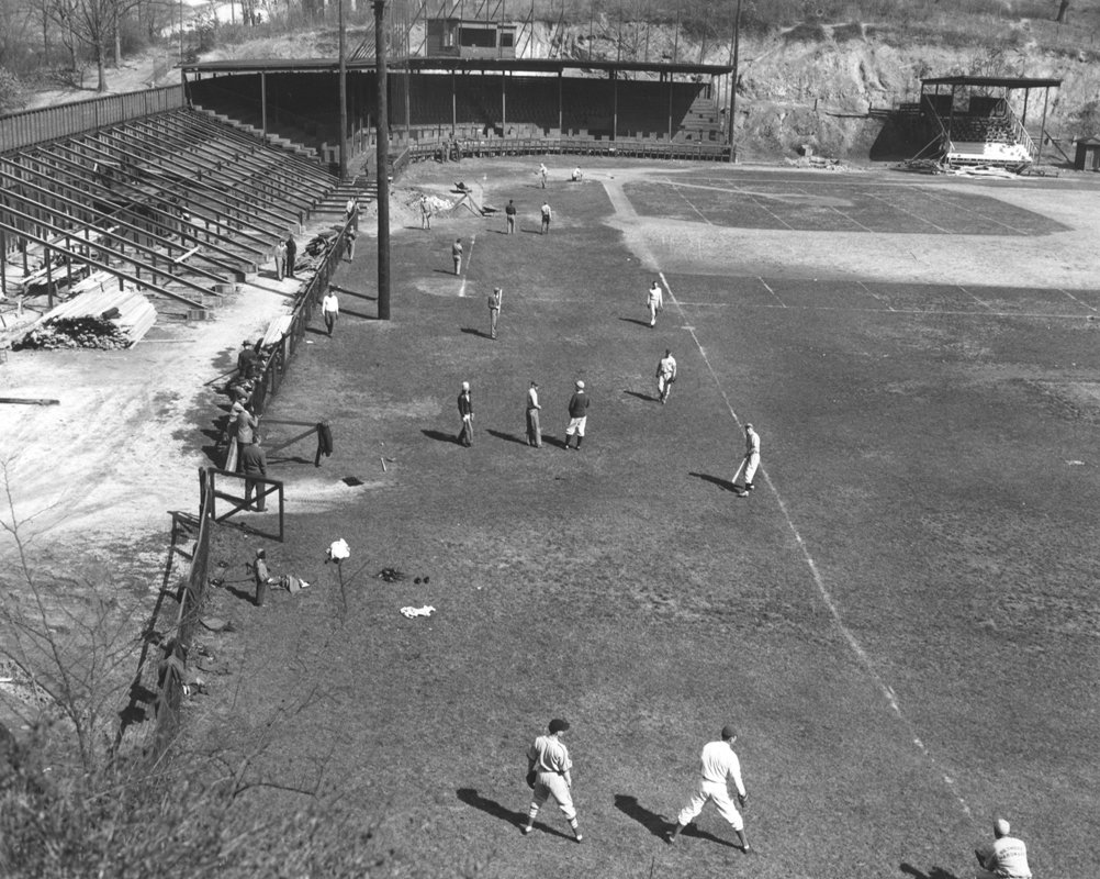 On the evening of March 28, 1935, fire broke out at McCormick Field that created “the biggest blaze in years” in Asheville. A day later, city manager George Hackney cleared the insurance technicalities to have the wooden grandstands rebuilt immediately.