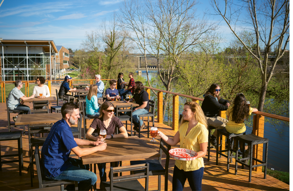 Today, at roughly the same spot in Asheville, New Belgium Brewery hosts its East Coast headquarters and supports sustainable river development