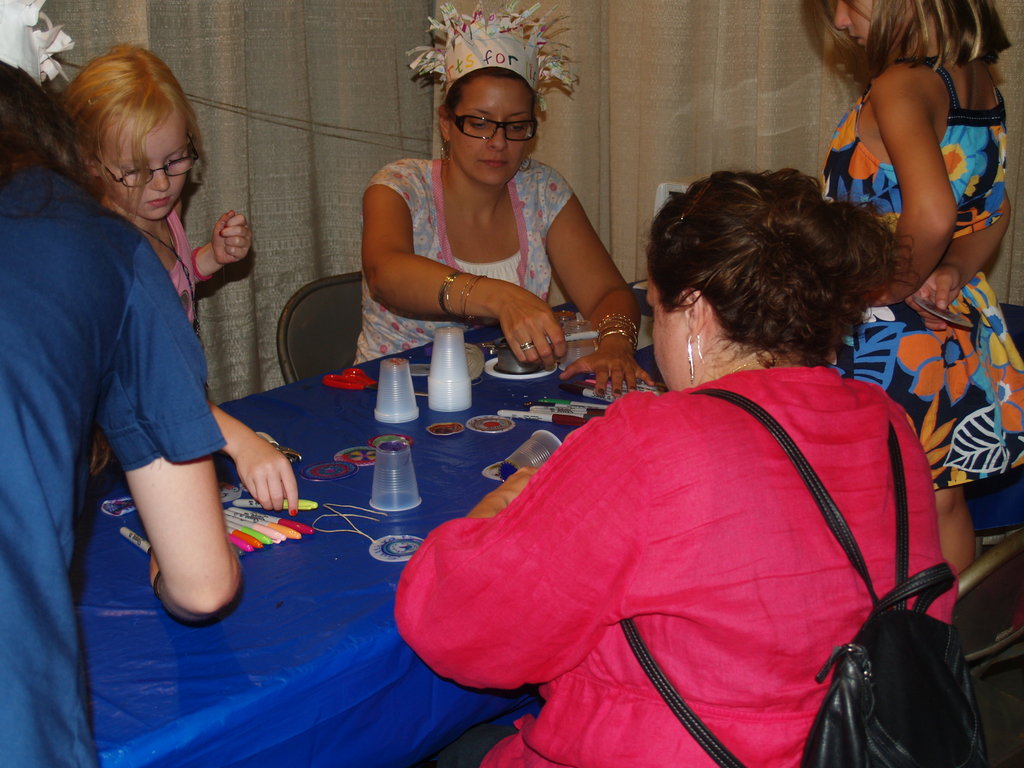 Kids express themselves at the Arts for Life craft table