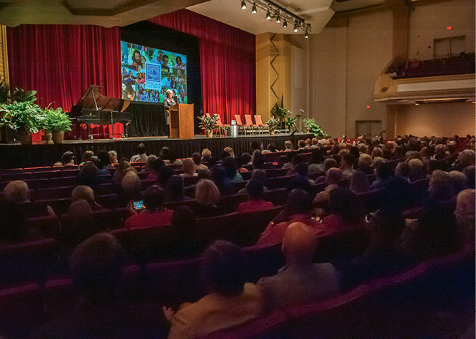 Marian Wright Edelman spoke on health and education programs for low-income families.