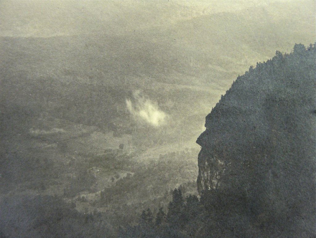 Grandfather Mountain’s profile face, snapped at right in 1906, gave the mountain its name before New Hampshire’s Old Man of the Mountains was sighted in 1805. Our Grandfather is still gazing west. Sadly the Old Man up north crumbled in 2003.