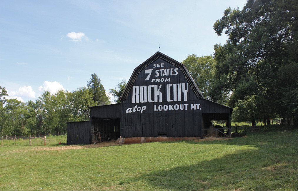 In a savvy marketing move in the mid 1930s, Garnet Carter commissioned a sign painter to travel the country, painting barns in exchange for three small words on the roof. “See Rock City” was painted on some 900 barns, though only 50 still exist today.