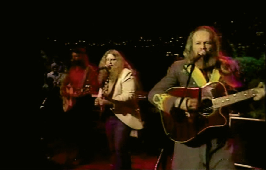 Haynes (center) with David Allan Coe (right) performing on Austin City Limits in 1984
