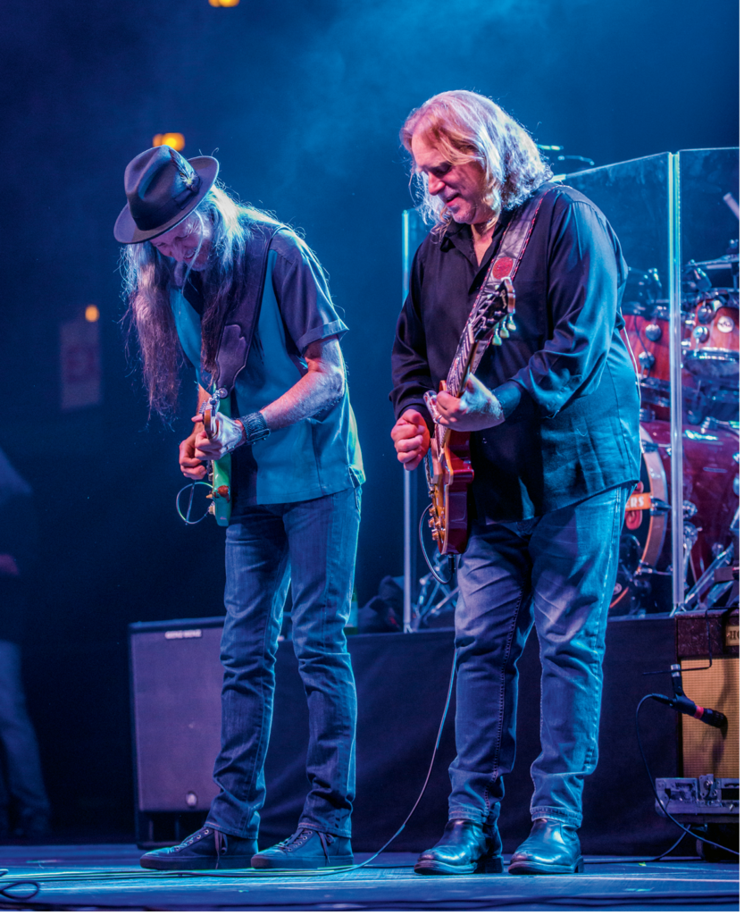 Haynes and Doobie Brothers guitarist/vocalist Patrick Simmons center stage at the 2015 Christmas Jam. They performed some of the Doobie’s most acclaimed songs, such as ”Long Train Running” and ”Black Water.”