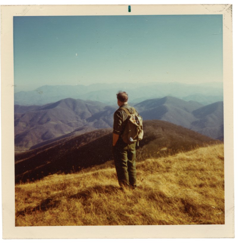 Smith gazes from the southern bald summits he loved.