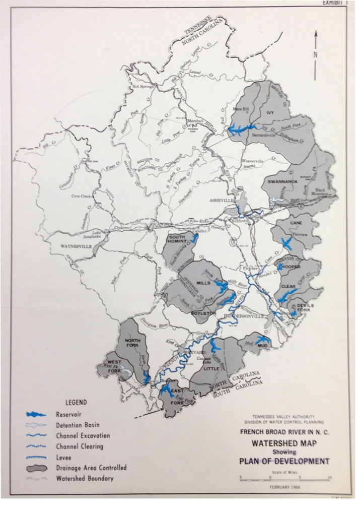 The Tennessee Valley Authority faced opposition to its plans to dam key mountain rivers, including the French Broad.