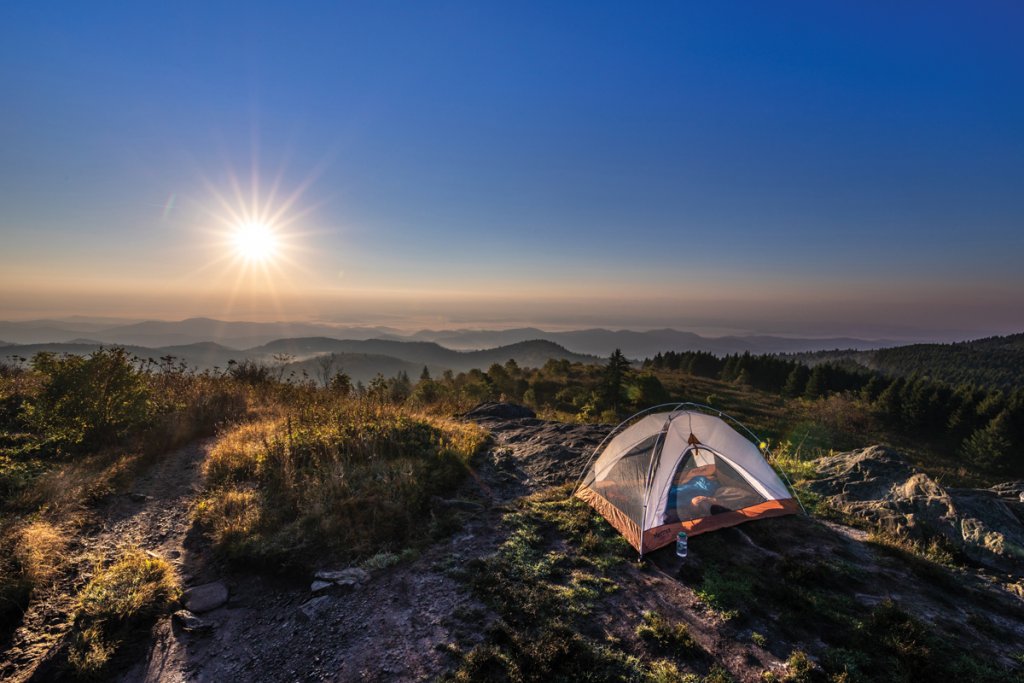Black Balsam Knob, a wide-open space perfect for camping.