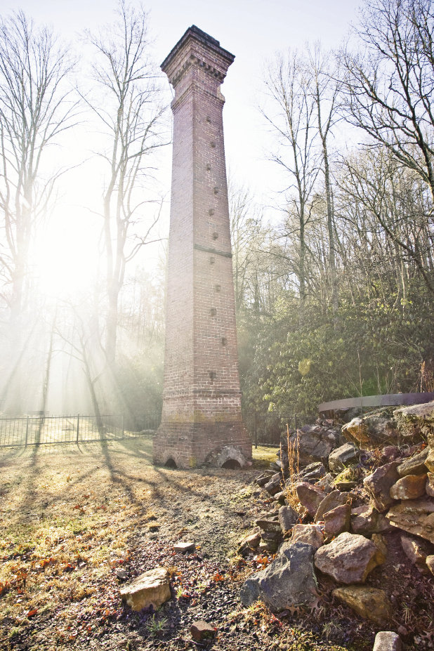 A kiln used to fire Gaustavino&#039;s signature tiles crumbled, but it&#039;s chimney remains.