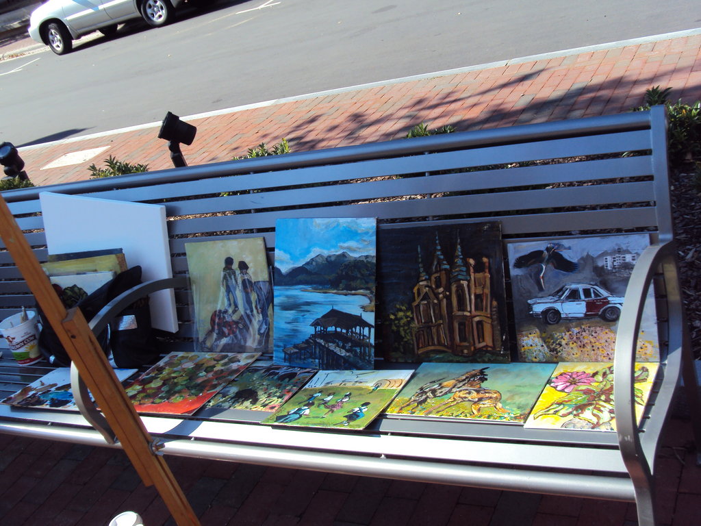 The City of 1,000 Easels project on September 12 brought more than 100 professional and amateur artists to downtown Asheville.