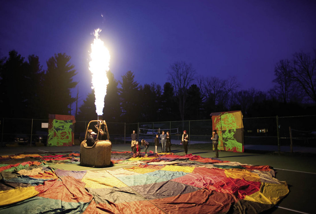 Jimmy O’Neal’s installation, Ahamkara,  featured a collapsed hot air balloon.
