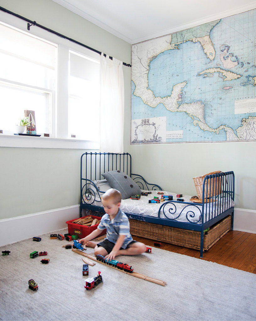 George’s room encourages a sense of wonder, with a map of the West Indies adorning one wall.