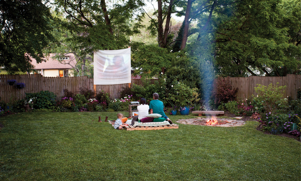 ...a makeshift screen for outdoor movie nights.