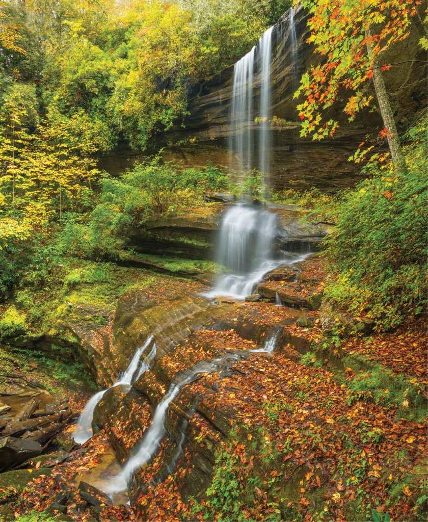 Land of Waterfalls - A friend of Kevin Adams named Bernie found these waterworks in Pisgah  National Forest in Transylvania County—leading Adams to dub it “Bernie’s Falls.”